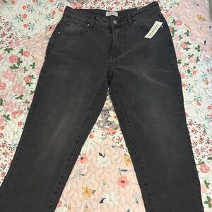 PacSun Black High-Rise Straight Leg Jeans